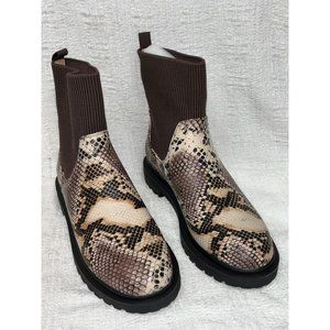 Comfort Foam Women's Brown Snake Print Sabriel Ankle Boots Size 9 NIB #36330